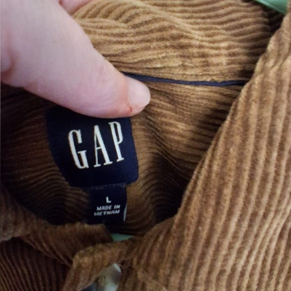GAP Men's Brown Corduroy Shirt Jacket LARGE - Picture 6 of 7
